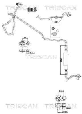 Triscan Hoge druk- / lage drukleiding, airconditioning 9010 16065