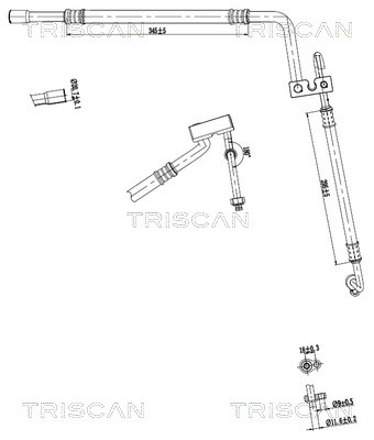 Triscan Hoge druk- / lage drukleiding, airconditioning 9010 16072