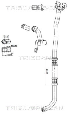 Triscan Hoge druk- / lage drukleiding, airconditioning 9010 23008