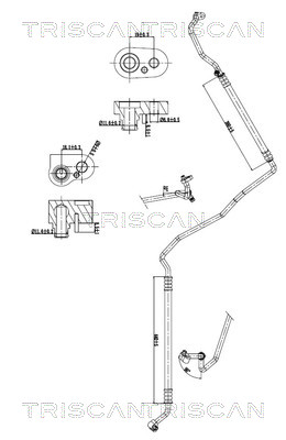 Triscan Hoge druk- / lage drukleiding, airconditioning 9010 23023