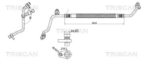 Triscan Hoge druk- / lage drukleiding, airconditioning 9010 23027