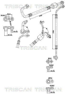 Triscan Hoge druk- / lage drukleiding, airconditioning 9010 24015