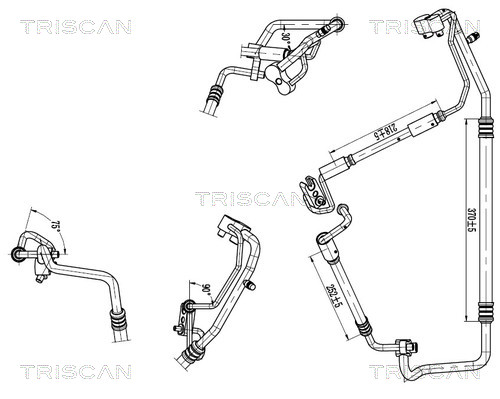 Triscan Hoge druk- / lage drukleiding, airconditioning 9010 24016