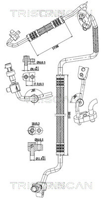 Triscan Hoge druk- / lage drukleiding, airconditioning 9010 24028