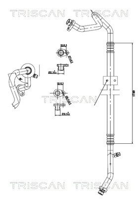 Triscan Hoge druk- / lage drukleiding, airconditioning 9010 25005