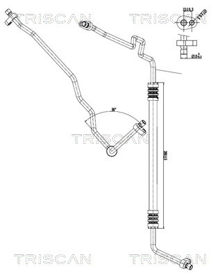 Triscan Hoge druk- / lage drukleiding, airconditioning 9010 25009