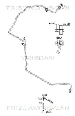 Triscan Hoge druk- / lage drukleiding, airconditioning 9010 25022