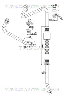 Triscan Hoge druk- / lage drukleiding, airconditioning 9010 25023