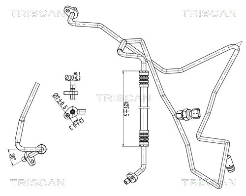 Triscan Hoge druk- / lage drukleiding, airconditioning 9010 25029