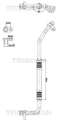 Triscan Hoge druk- / lage drukleiding, airconditioning 9010 25044