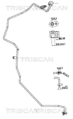 Triscan Hoge druk- / lage drukleiding, airconditioning 9010 25049