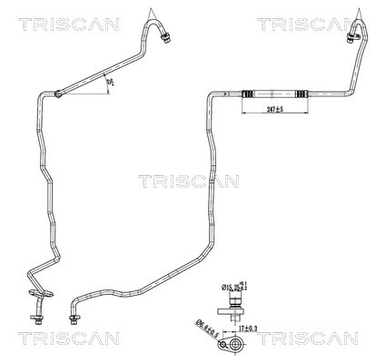 Triscan Hoge druk- / lage drukleiding, airconditioning 9010 25051
