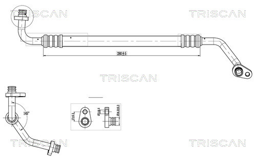 Triscan Hoge druk- / lage drukleiding, airconditioning 9010 28004