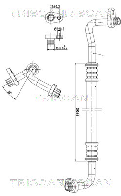 Triscan Hoge druk- / lage drukleiding, airconditioning 9010 28055