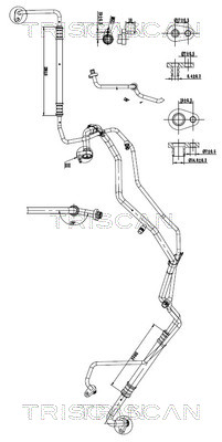 Triscan Hoge druk- / lage drukleiding, airconditioning 9010 28077
