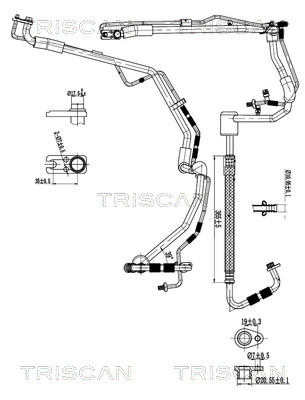 Triscan Hoge druk- / lage drukleiding, airconditioning 9010 28080