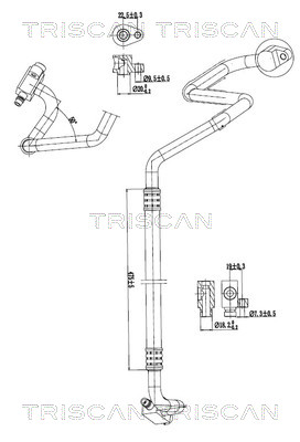 Triscan Hoge druk- / lage drukleiding, airconditioning 9010 28083
