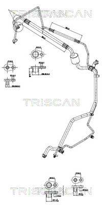 Triscan Hoge druk- / lage drukleiding, airconditioning 9010 28089
