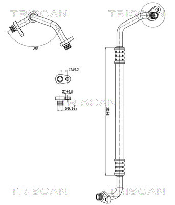 Triscan Hoge druk- / lage drukleiding, airconditioning 9010 28104