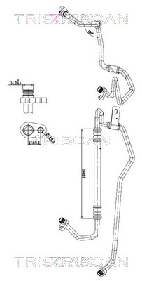 Triscan Hoge druk- / lage drukleiding, airconditioning 9010 28105