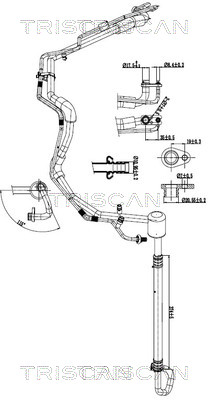 Triscan Hoge druk- / lage drukleiding, airconditioning 9010 28111