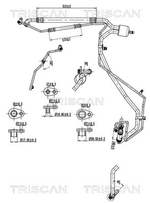 Triscan Hoge druk- / lage drukleiding, airconditioning 9010 28117