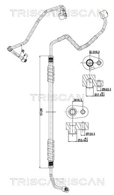 Triscan Hoge druk- / lage drukleiding, airconditioning 9010 28118