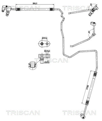 Triscan Hoge druk- / lage drukleiding, airconditioning 9010 28119