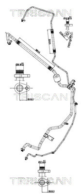 Triscan Hoge druk- / lage drukleiding, airconditioning 9010 28120