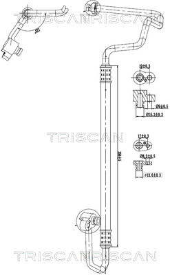 Triscan Hoge druk- / lage drukleiding, airconditioning 9010 29006