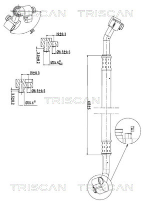 Triscan Hoge druk- / lage drukleiding, airconditioning 9010 29011