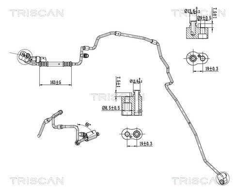Triscan Hoge druk- / lage drukleiding, airconditioning 9010 29015