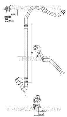 Triscan Hoge druk- / lage drukleiding, airconditioning 9010 29020