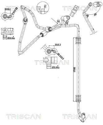 Triscan Hoge druk- / lage drukleiding, airconditioning 9010 29043