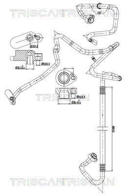 Triscan Hoge druk- / lage drukleiding, airconditioning 9010 29054