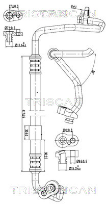 Triscan Hoge druk- / lage drukleiding, airconditioning 9010 29056