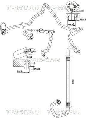 Triscan Hoge druk- / lage drukleiding, airconditioning 9010 29061