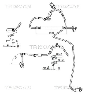 Triscan Hoge druk- / lage drukleiding, airconditioning 9010 29067