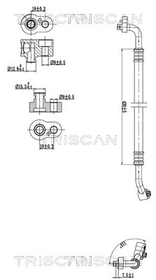 Triscan Hoge druk- / lage drukleiding, airconditioning 9010 29076