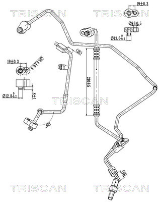 Triscan Hoge druk- / lage drukleiding, airconditioning 9010 29082