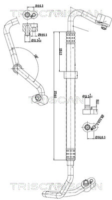 Triscan Hoge druk- / lage drukleiding, airconditioning 9010 29086