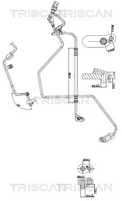 Triscan Hoge druk- / lage drukleiding, airconditioning 9010 29088