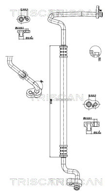 Triscan Hoge druk- / lage drukleiding, airconditioning 9010 29096