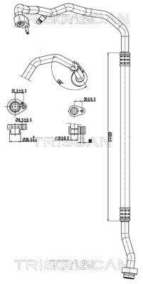 Triscan Hoge druk- / lage drukleiding, airconditioning 9010 29097