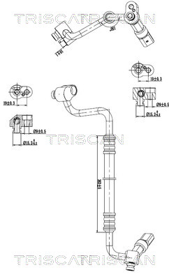 Triscan Hoge druk- / lage drukleiding, airconditioning 9010 29100