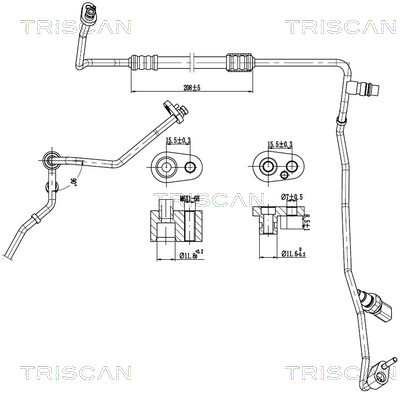 Triscan Hoge druk- / lage drukleiding, airconditioning 9010 29110