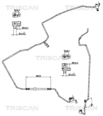 Triscan Hoge druk- / lage drukleiding, airconditioning 9010 29112
