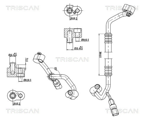 Triscan Hoge druk- / lage drukleiding, airconditioning 9010 29133