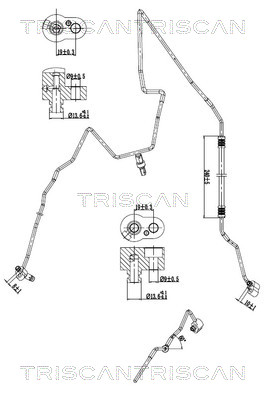 Triscan Hoge druk- / lage drukleiding, airconditioning 9010 29137