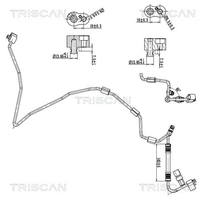 Triscan Hoge druk- / lage drukleiding, airconditioning 9010 29141